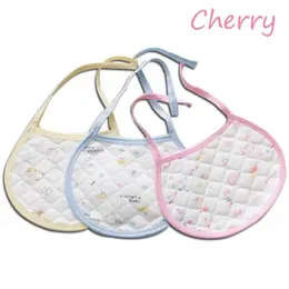 Spot Varor OC Cherry Baby Pacify Bibs Burp Cloths Double Layer Bomull Scarf Handkerchief Lugnande Saliv Handduk Partihandel