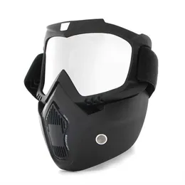 Dammsäker cykelcykel Full Hot Face Mask Windproof Winter Warmer Scarf Bicycle Snowboard Ski med anti-UV-glasögon Män/kvinnor
