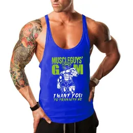 Muscle Mens Bodybuilding Stringer Tank Top gym Clothing Y back Fitness sleeveless vest shirt Weightlifting singlets 220527