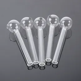 Clear Glass Pipes 4inch High Quality Smoking Hand Pipe Thick Pyrex Oil Burner Bubbler Mini Glass Burners Pipes Portable Tobacco Tools