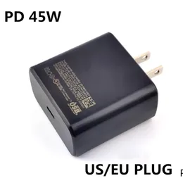 PD 45W Szybka ładowarka ścienna do Note20 S21 S20 S22 Note10 UE Plug Us Super Szybki Adapter ładujący