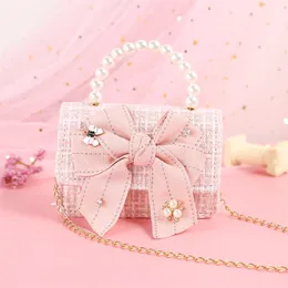 Koreanische Kinder- und Handtaschen-Mini-Umhängetaschen, niedliche Mädchen-Perlen-Handtaschen, Tote, kleines Mädchen, kleines Münzfach, Party-Geschenk 220701