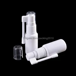 Bärbar näsa atomiserare med 360 graders rotationssprutig vit plast näspump dimsprutflaskor tom 10 ml droppleverans 2021 förpackning