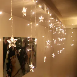 Lichterketten, Weihnachtsbeleuchtung, Eiszapfen, LED-Vorhang, wasserdicht, Dekoration, Sternschnur, 8 Modi, Wellen-Fee-Licht, LED