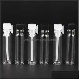 1 ml 2 ml L Glas pro ätherisches Öl Fläschchen klare Mini Tube Reise Gramm Größe kosmetische leere Tester Flasche transparent für Probe. Direktlieferung 2