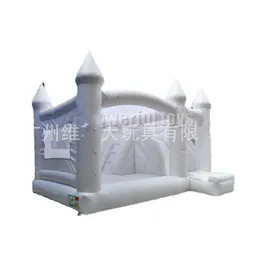 Mats Inflatable Jump bounce jumper house Wedding Bouncy Castle With Slide Combo All white Bouncer jumping Bed 806 E3