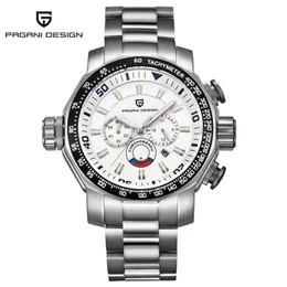 Titta på lyx Pagani Design Sport Watch Dive Military Big Dial Multifunktion Quartz Wristwatch Reloj Hombre