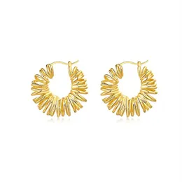 Stud Bottega European och American Spring Gold Earrings Stud Niche Design High-End Light Luxury Fashion Tide Brand Retro Wild Jewelry Gift DDD