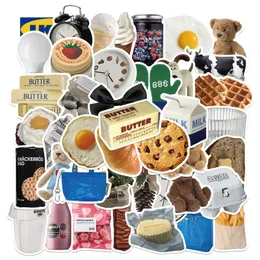 50pcs New INS Food Milk Butter Stickers for Car Laptop Phone Motorcycl Helmet Cartoon Decal Sticker for Kids Classic Toys