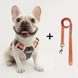 Nylon Dog Adjustable Harness Pet No Pull Bulldog Puppy Walk Out Harness Vest Collar Hand Strap for Small Medium Large Dogs 201101