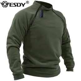 USA: s Tactical Outdoor Jacket Jaktkläder Varma dragkedjor Fleece Pullover Man Windproof Spring Winter Coat Thermal Underwear 220808