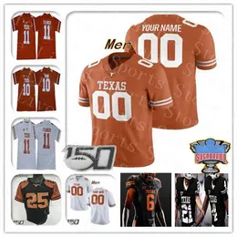 Custom College Texas Longhorns Football Jersey Vince Young Casey Thompson Hudson Card Bijan Robinson Sam Ehlinger Whittington Xavier Worthy