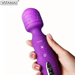 Articoli di bellezza Xuanai Riscaldamento intelligente vibratore bacchetta magica Ricaricabile Potente massaggiatore per il corpo Vibratore clitorideo Giocattoli sexy per adulti per le donne