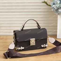 Bolsa de luxo de ombro retangular de alta qualidade com fivela da moda e caixa de mensagens de caixa decorativa do tipo caixa
