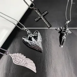 Pendant Necklaces Fashion Hip Hop Long Chain Necklace For Women Men Stainless Steel Jewelry Religious Series Punk JewelryPendant Godl22