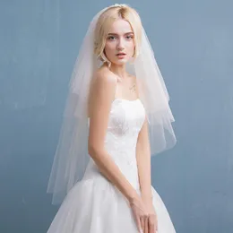 Bridal Veils Short White Women With Comb Wedding Accessories VeilBridal