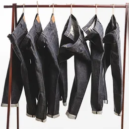 MADEN Jeans da uomo in denim con cimossa grezza da 15 once Jeans non lavati in stile giapponese con vestibilità regolare e dritta 210317
