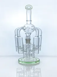 Amazing feature glass hookah collector oil rig smoke pipe with 5 percs bowl 14 mm male connector (GB-291)