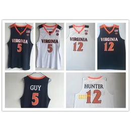 xflsp nikivip New Champions Virginia 12 de'andre H Kyle Guy White Jersey＃5 UVA ACC MEN'S COLLEGE BASKETBALL JERSEY STITCHED EBROIDERED S-5XL