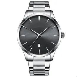 Relógio casual masculino de negócios, clássico, preto, marca superior, relógio de quartzo, pulseira de aço inoxidável, presente montre de luxo