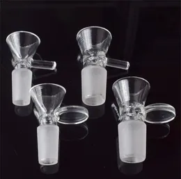 Wasserpfeifen Rauchen Glasschüssel Tabak und Kräuter Trockenschalen Rutsche für Bongpfeifen 14mm 18mm männliche Schüssel mit Griff