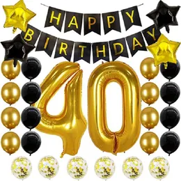 Party Decoration 40th Birthday Decorations For Women Men Foil Balloons 40 Number Balloon