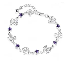 Cadeia de link Ant Angel Creative Butterfly Zircão Mulheres Bracelet Fashion Feminino Presente de casamento Pingente elegante Acessórios 2022