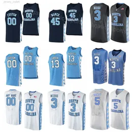 NCAA College North Carolina Tar Heels 40 Harrison Barnes Jerseys كرة السلة 52 James Worthy 44 Tyler Zeller 42 Jerry Stackhouse 5 Marcus Paige 3 Kennedy Meeks Sport