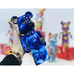 Mini Violent Bear LS02 Painted Graffiti Bluetooth Speaker Creative Cartoon Ornament Birthday Gift Building Block Bear Audio G220524