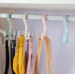 360 Degrees Rotate Four Claws Hooks Dry Wet Dual Use Towel Hanger Home Clothes Shoes Sundries Multi-Function Organizers