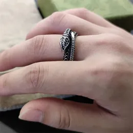 Designers de luxuris Casal Ring Moda Rings Rings Jóias Men anéis amantes Padrão criativo Anel de cobra retrô para presente de casamento