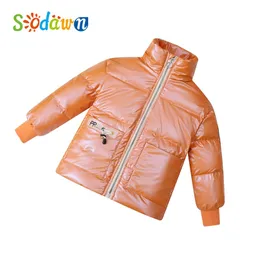 Sodawn Children's Winter Jackets Boys Down Coat Lightweight Warded Wooded Boys Parkas Coats Kids Outerwear Jacket LJ201203