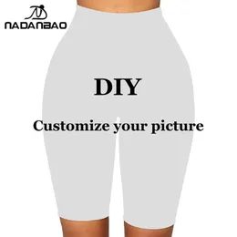 Nadanbao Personalize leggings Sporting Fitness Legings Mulheres 3D Impressão digital Leggin Diy Knee Allends 220616