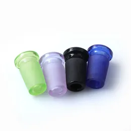 Mini adattatore in vetro colorato Convertitore Dab Rig da 10 mm femmina a 14 mm maschio Verde Viola Nero Blu per bong in vetro Bong ad acqua Accessori per fumatori