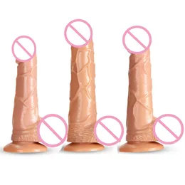 3 tamanho realista vibrador pele sentimento macio material grande pnis reutilizvel com ventosa masturbador sexyo feminino brinquedos para m