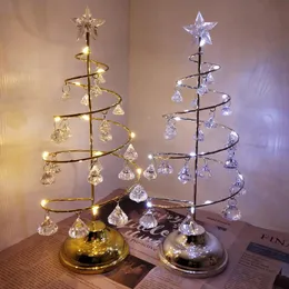 Sznurki świąteczne sznurki drzewa lampy kryształowe lampy stołowe sypialni nocne dekoracje do domu na zewnątrz biurka lampka dioda LED LED LED