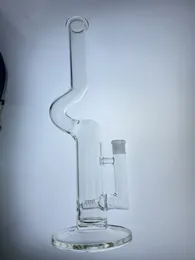 Cachimbo de água de vidro com pescoço dobrado 18 mm junta 16 polegadas e limpa grande quantidade