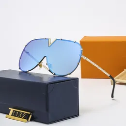 Heiße Mode übergroße neue Frauen Sonnenbrille Männer V-Form Sonnenbrillen Pilot Retro einteilige Brillenschatten Promi Eyewear UV400 1132