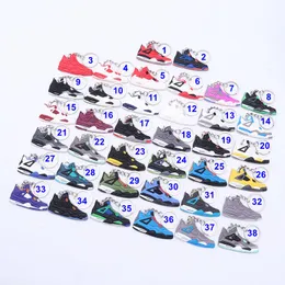 38 Colors Sneakers Shoes Keychains For Men Women 4 Generation Basketball Gym Shoes Key Chain Bag Charm Car Keyring Accessories Gift