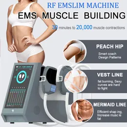 Modelagem Corporal Promocional EMS Remoção Eletromagnética de Celulite RF HIEMT Construção de Máquina Muscular Anticelulite Equipamento para Queima de Gordura