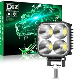 DXZ Car 4LED Spotlight 9-80V 20W Engineering Auxiliary Light Modified Motorcycle Strålkastare för Raptor Grand Cherokee Tillbehör