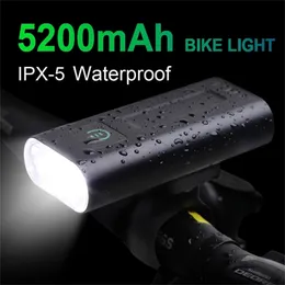 Boler 1000 Lumens rower reflektora 5200 mAh As Power Bank USB do ładowania roweru Front IPX5 Waterproof MTB Bike Fairlight 220721