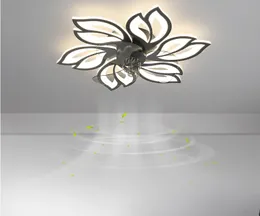 Living room fan lamp modern simple creative bedroom intelligent ceiling Nordic Light luxury electric