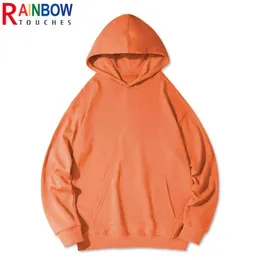 Rainbowtouches 2021 New Hoodies Mens Hip Hop Fashion High Street Color Color Orange Top Top Long Sleeve Hoodie Coat G220713