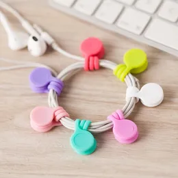 Soft Silicone Magnetic Wire Cable Organizer Key Cord Earphone Storage Holder Clips Cable Winder For Data-Cable