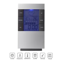 Elektroniczny higrometr wewnętrzny LCD Home Thermometr Temperatura instrumenty alarmowe budziki pogodowe stacja pogodowa