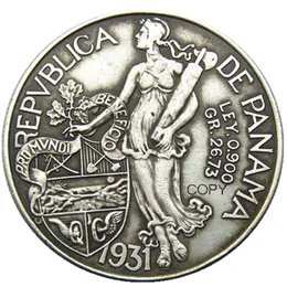 HOBO Panama 1931 Balboa 1947 Messico 5 pesos Argento placcato artigianato straniero Copia moneta ornamenti decorazione domestica accessori231z