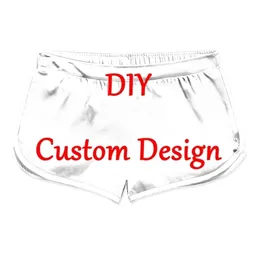 DIY Custom Design Printed 3D Shorts Frauen Elastische Taille Sommer Quick Dry Beach Shorts Drop 220708