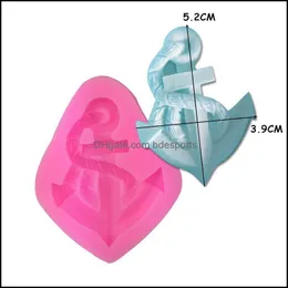 Diy Ship Anchor Mod Rudder Sign Drop Glue Mold Boat Rope Modelling Sile Baking Cake Molds Decorate 1 2Dy J1 Drop Delivery 2021 Mods Bakeware