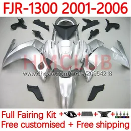 Yamaha FJR-1300 FJR 1300 A CC FJR1300A 01-06 Moto Bodys 36NO.19 FJR1300 01 02 03 04 05 06 FJR-1300A 2001 2002 2003 2004 2006 페어링 키트 라이트 실버